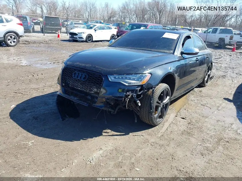 2014 Audi S6 4.0T Prestige VIN: WAUF2AFC4EN135744 Lot: 44651655