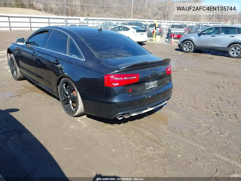 2014 Audi S6 4.0T Prestige VIN: WAUF2AFC4EN135744 Lot: 44651655
