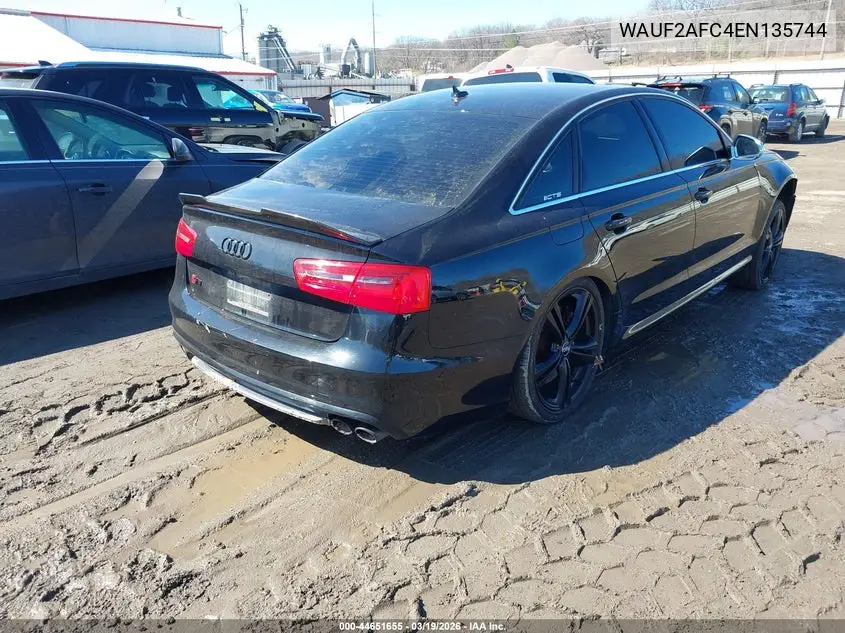 2014 Audi S6 4.0T Prestige VIN: WAUF2AFC4EN135744 Lot: 44651655