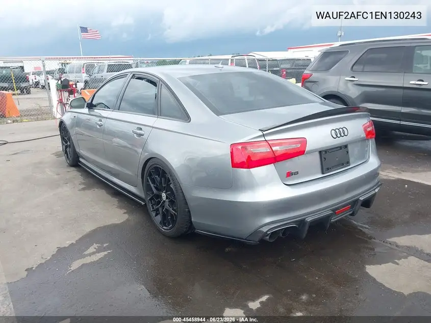 2014 Audi S6 4.0T Prestige VIN: WAUF2AFC1EN130243 Lot: 45458944