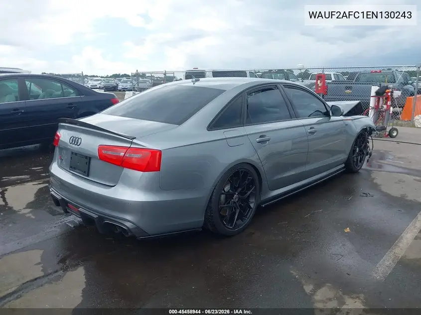 2014 Audi S6 4.0T Prestige VIN: WAUF2AFC1EN130243 Lot: 45458944
