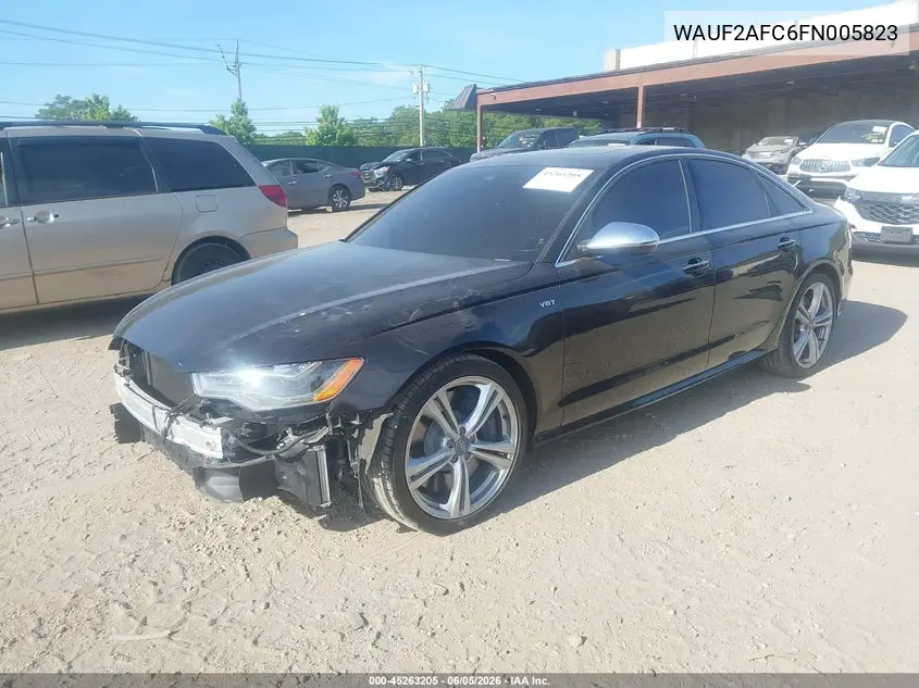 2015 Audi S6 4.0T VIN: WAUF2AFC6FN005823 Lot: 45263205