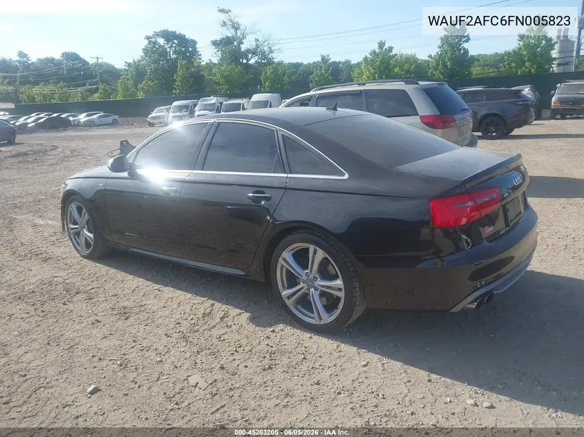 2015 Audi S6 4.0T VIN: WAUF2AFC6FN005823 Lot: 45263205