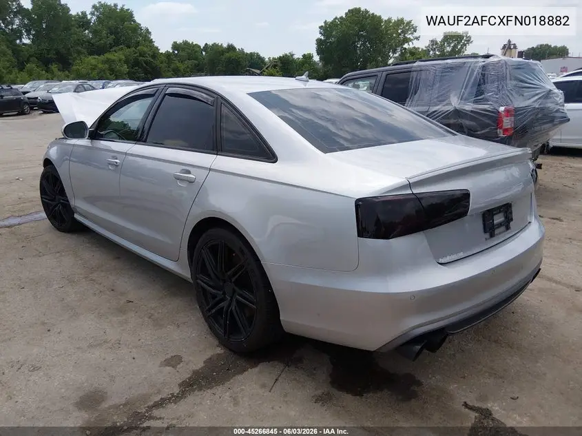 2015 Audi S6 4.0T VIN: WAUF2AFCXFN018882 Lot: 45266845