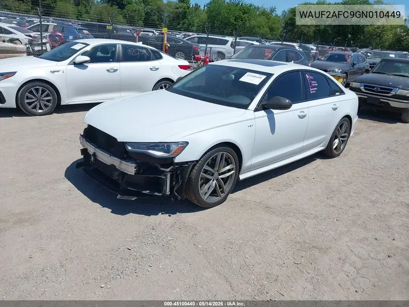 2016 Audi S6 4.0T Premium Plus VIN: WAUF2AFC9GN010449 Lot: 45100440
