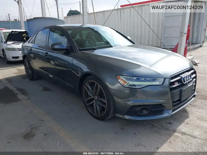 2016 Audi S6 Premium Plus VIN: WAUF2AFC0GN124209 Lot: 45410101