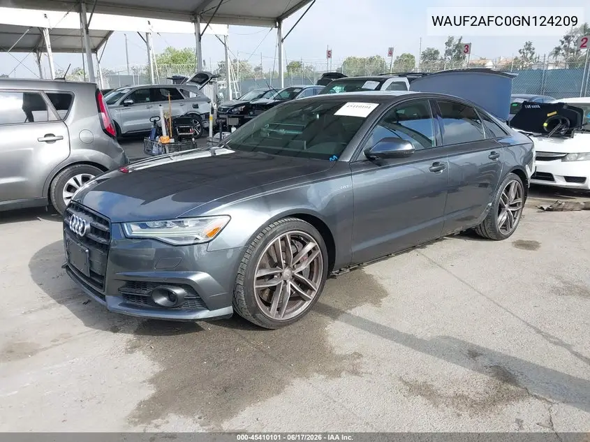 2016 Audi S6 Premium Plus VIN: WAUF2AFC0GN124209 Lot: 45410101