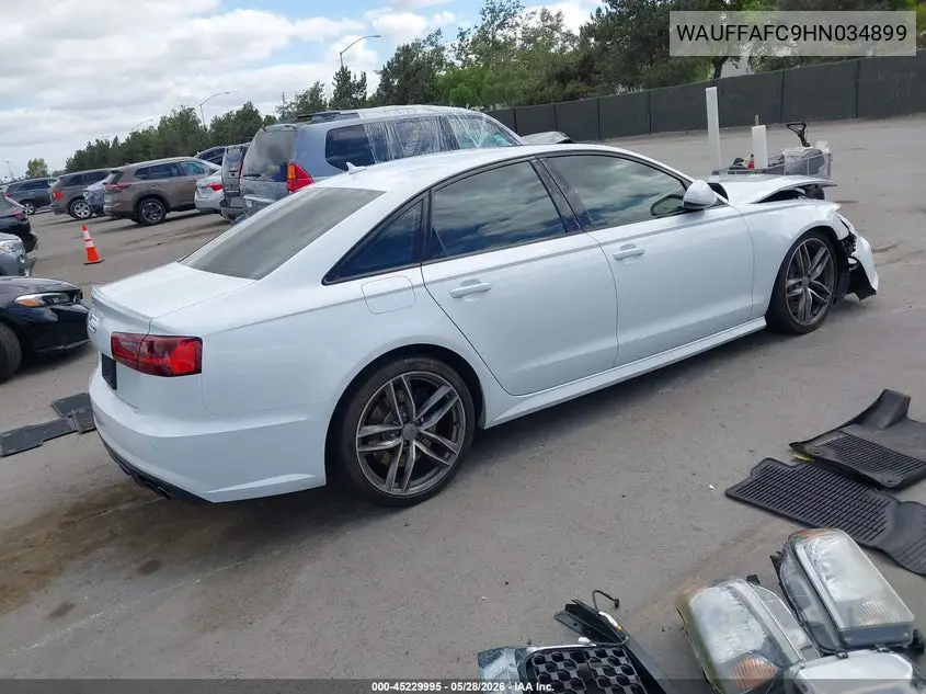 2017 Audi S6 4.0T Premium Plus VIN: WAUFFAFC9HN034899 Lot: 45229995