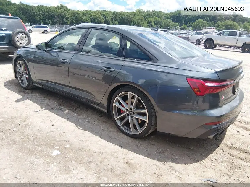 2020 Audi S6 Prestige Tfsi Quattro Tiptronic VIN: WAUFFAF20LN045693 Lot: 45461171