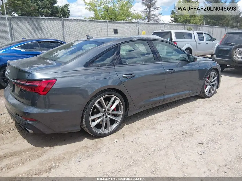2020 Audi S6 Prestige Tfsi Quattro Tiptronic VIN: WAUFFAF20LN045693 Lot: 45461171