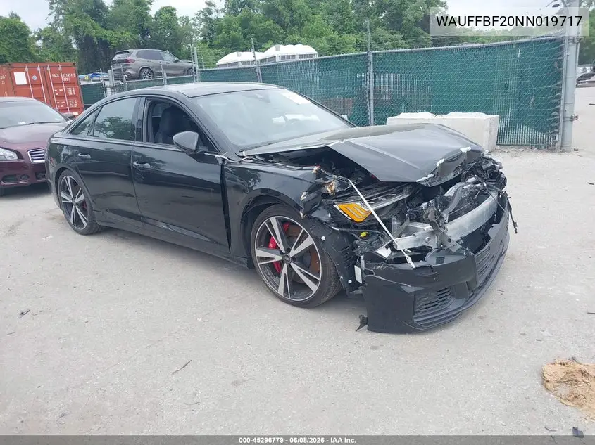 2022 Audi S6 Prestige Tfsi Quattro Tiptronic VIN: WAUFFBF20NN019717 Lot: 45296779