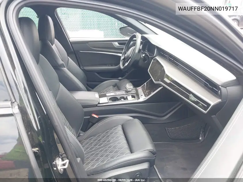 2022 Audi S6 Prestige Tfsi Quattro Tiptronic VIN: WAUFFBF20NN019717 Lot: 45296779