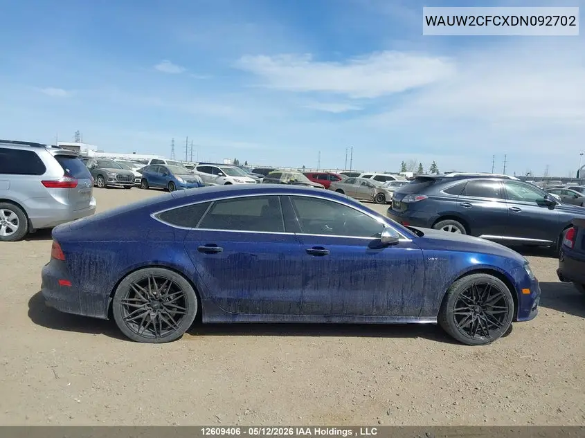 2013 Audi S7 Premium VIN: WAUW2CFCXDN092702 Lot: 12609406