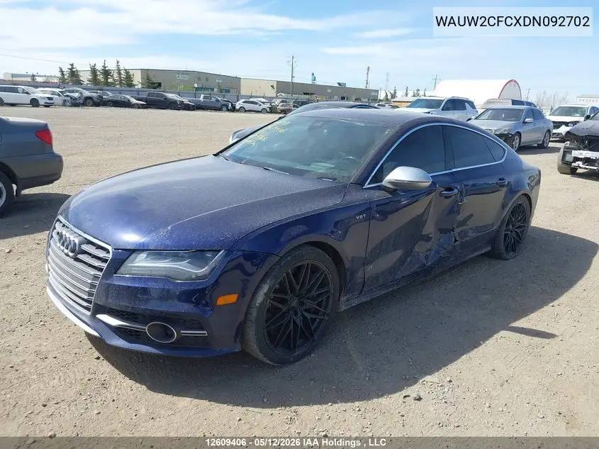 2013 Audi S7 Premium VIN: WAUW2CFCXDN092702 Lot: 12609406