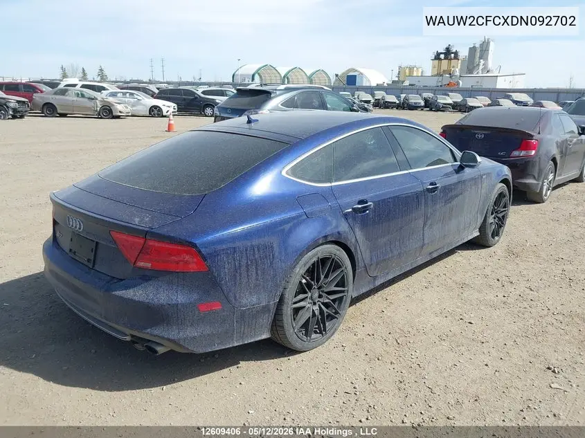 2013 Audi S7 Premium VIN: WAUW2CFCXDN092702 Lot: 12609406