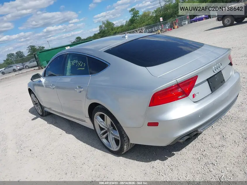 2013 Audi S7 4.0T Prestige VIN: WAUW2AFC2DN138642 Lot: 45123423