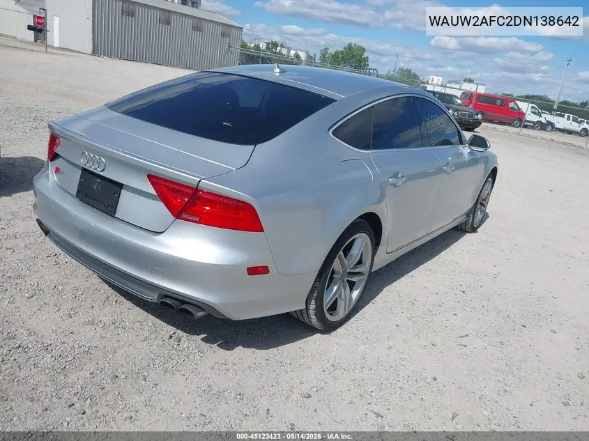 2013 Audi S7 4.0T Prestige VIN: WAUW2AFC2DN138642 Lot: 45123423