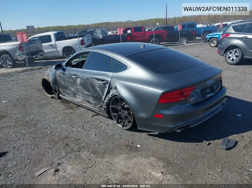 2014 Audi S7 4.0T Prestige VIN: WAUW2AFC9EN011338 Lot: 44818796