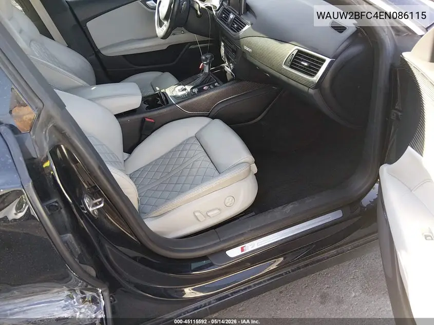 2014 Audi S7 4.0T Prestige VIN: WAUW2BFC4EN086115 Lot: 45115592