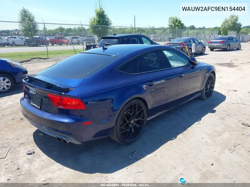 2014 Audi S7 4.0T Prestige VIN: WAUW2AFC9EN154404 Lot: 45246681