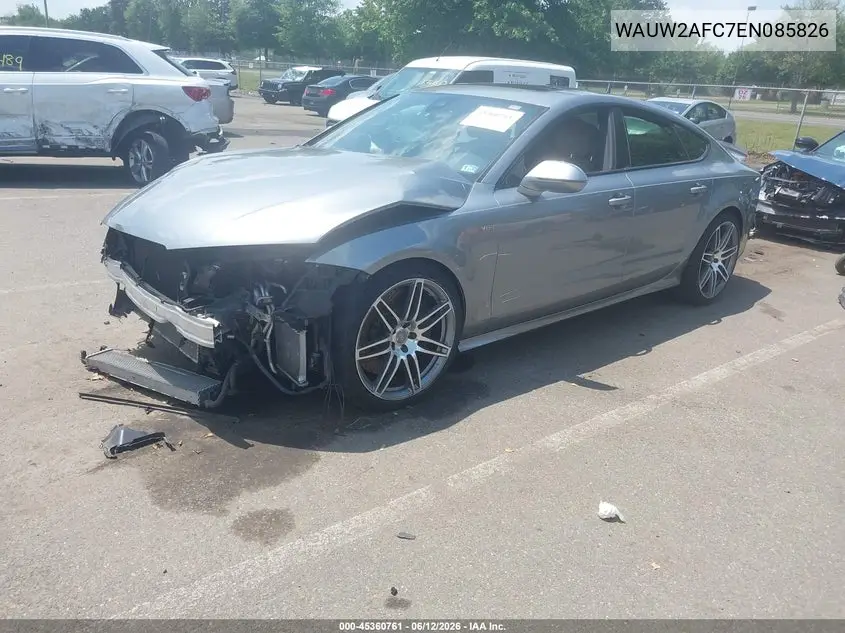 2014 Audi S7 4.0T Prestige VIN: WAUW2AFC7EN085826 Lot: 45360761