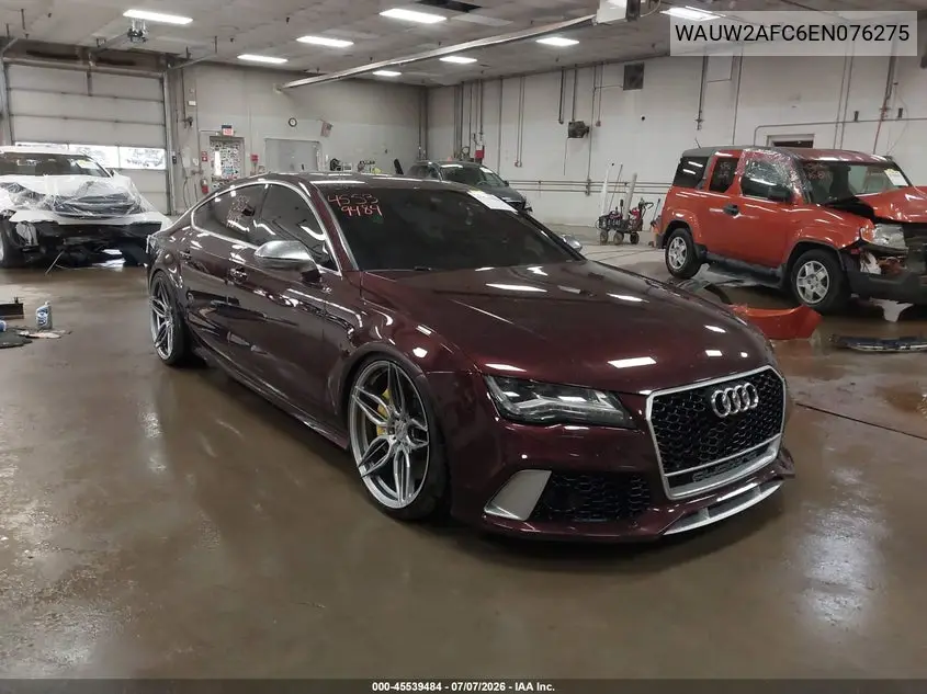 2014 Audi S7 4.0T Prestige VIN: WAUW2AFC6EN076275 Lot: 45539484