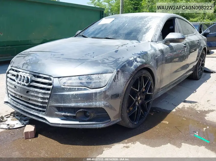 2016 Audi S7 4.0T VIN: WAUW2AFC4GN008222 Lot: 45127112