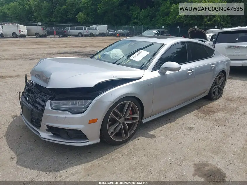 2016 Audi S7 4.0T (S Tronic) (No Longer Available For Ordering) VIN: WAUW2AFC0GN047535 Lot: 45419958