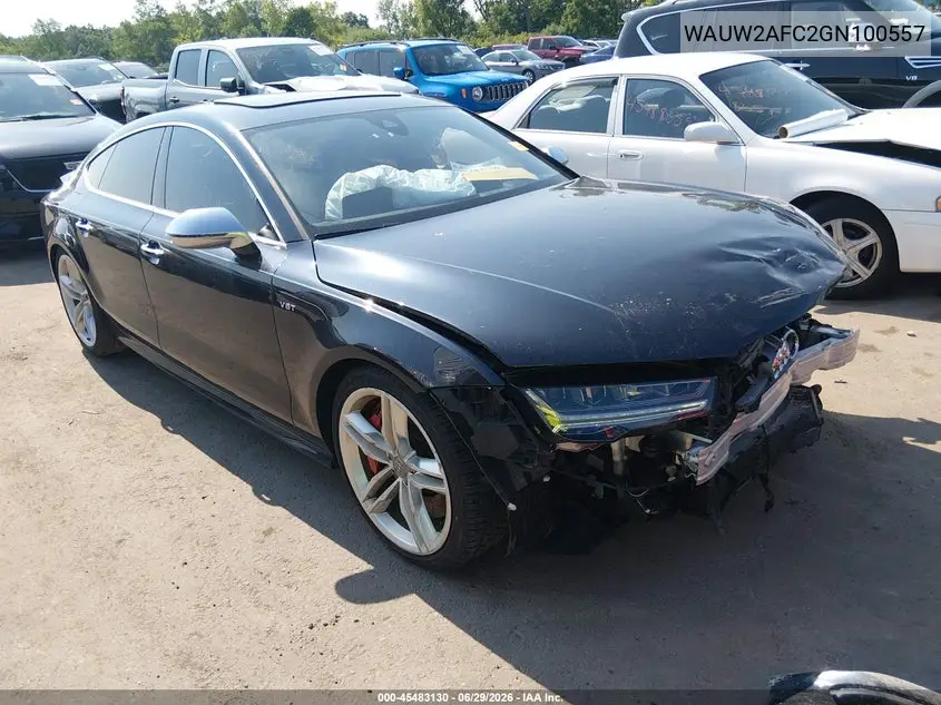 2016 Audi S7 4.0T (S Tronic) (No Longer Available For Ordering) VIN: WAUW2AFC2GN100557 Lot: 45483130