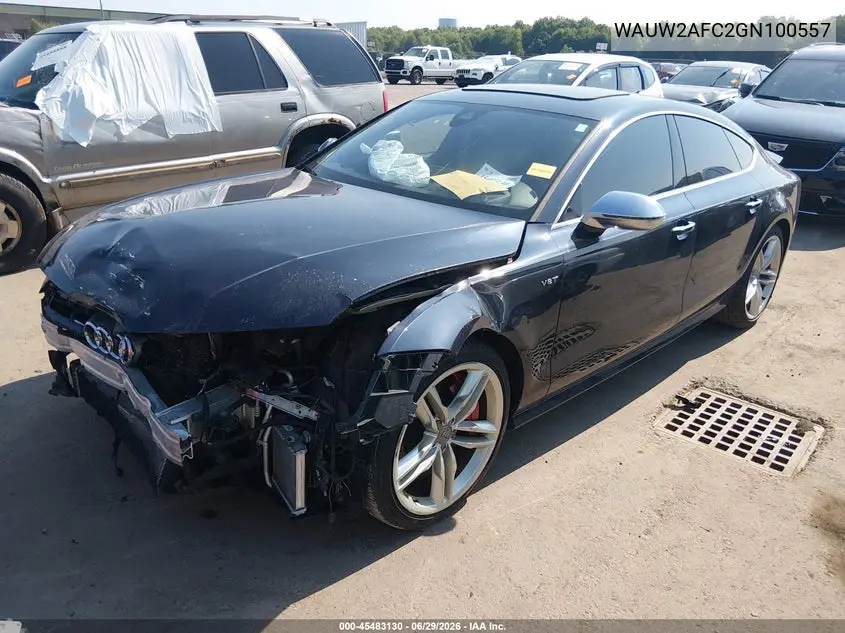 2016 Audi S7 4.0T (S Tronic) (No Longer Available For Ordering) VIN: WAUW2AFC2GN100557 Lot: 45483130