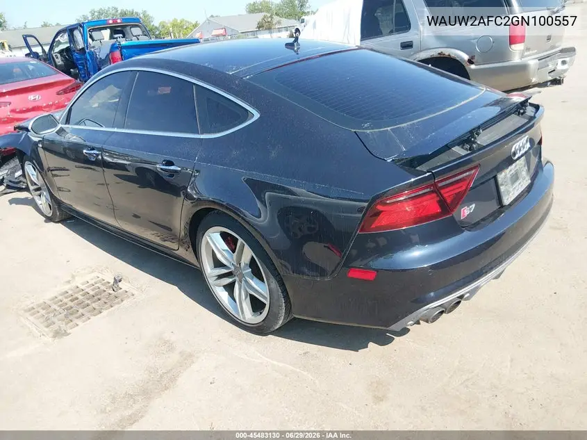 2016 Audi S7 4.0T (S Tronic) (No Longer Available For Ordering) VIN: WAUW2AFC2GN100557 Lot: 45483130