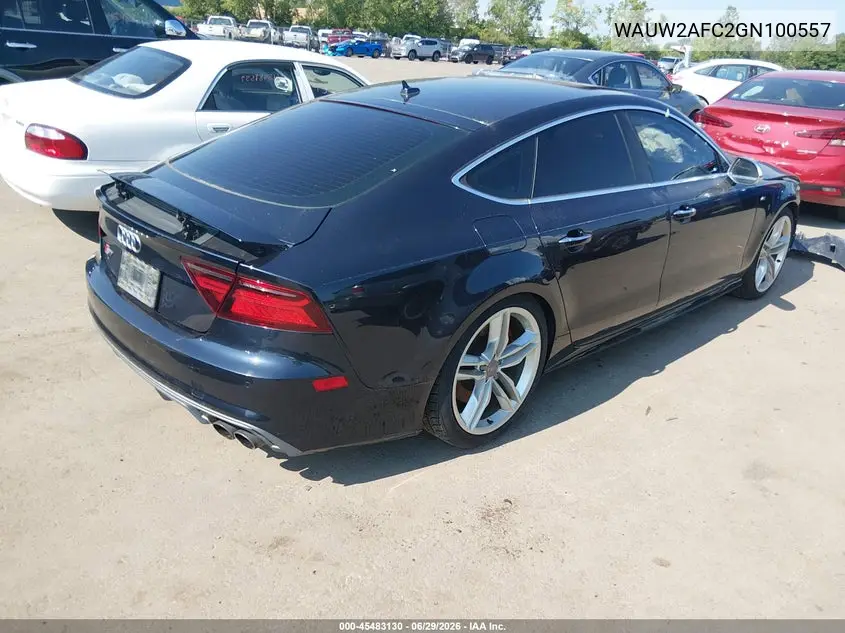 2016 Audi S7 4.0T (S Tronic) (No Longer Available For Ordering) VIN: WAUW2AFC2GN100557 Lot: 45483130