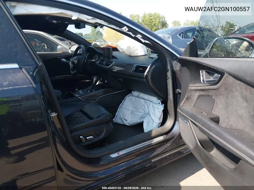 2016 Audi S7 4.0T (S Tronic) (No Longer Available For Ordering) VIN: WAUW2AFC2GN100557 Lot: 45483130