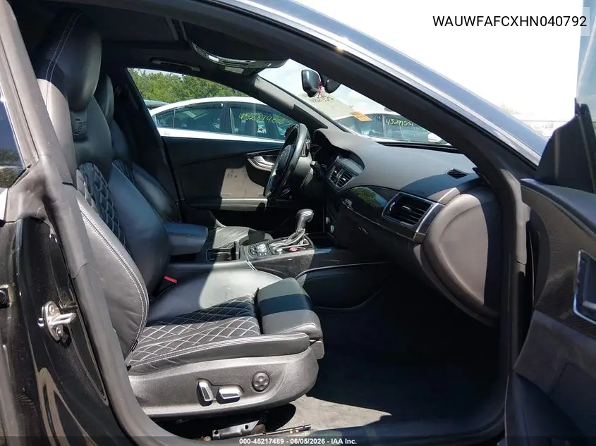 2017 Audi S7 4.0T Premium Plus VIN: WAUWFAFCXHN040792 Lot: 45217489