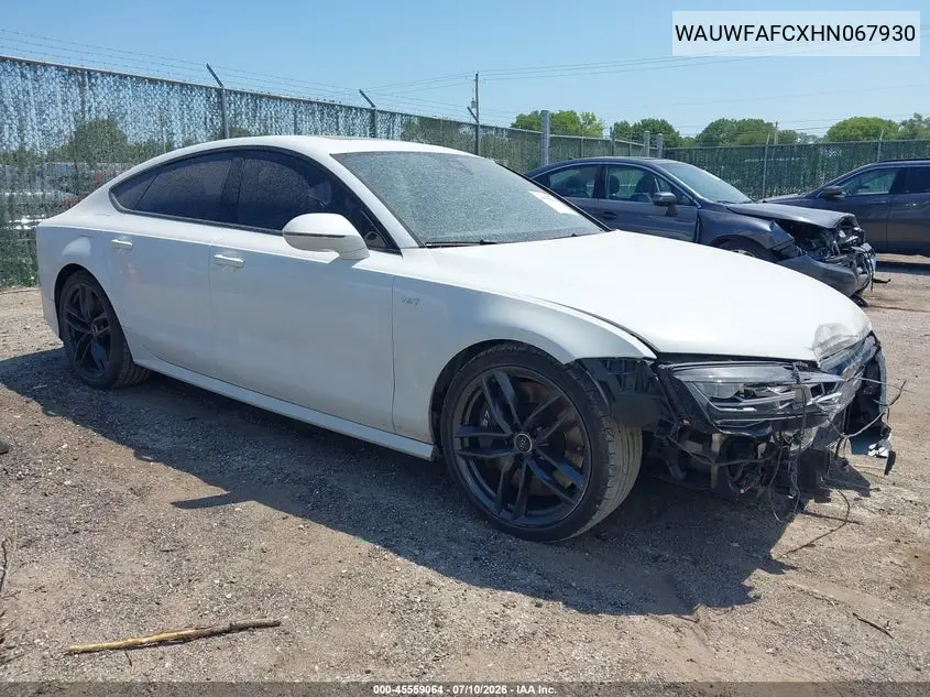 2017 Audi S7 4.0T Premium Plus VIN: WAUWFAFCXHN067930 Lot: 45559064