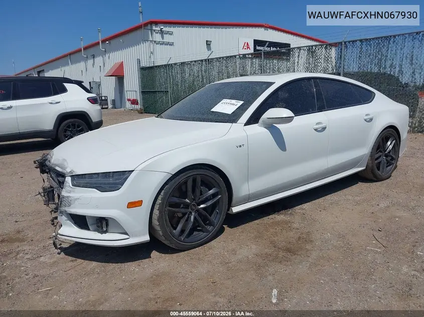 2017 Audi S7 4.0T Premium Plus VIN: WAUWFAFCXHN067930 Lot: 45559064