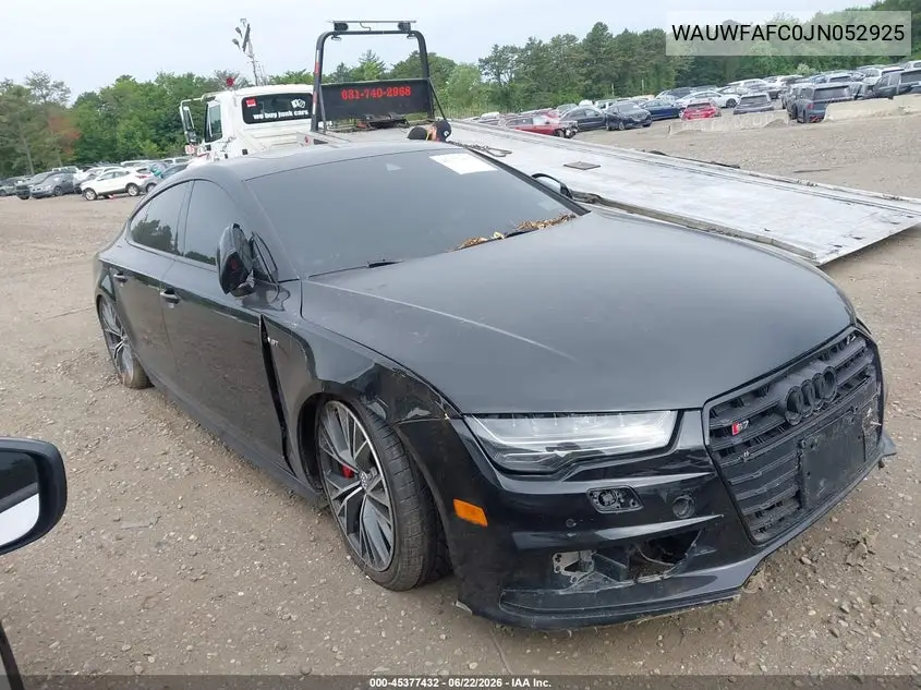 2018 Audi S7 4.0T Premium Plus VIN: WAUWFAFC0JN052925 Lot: 45377432