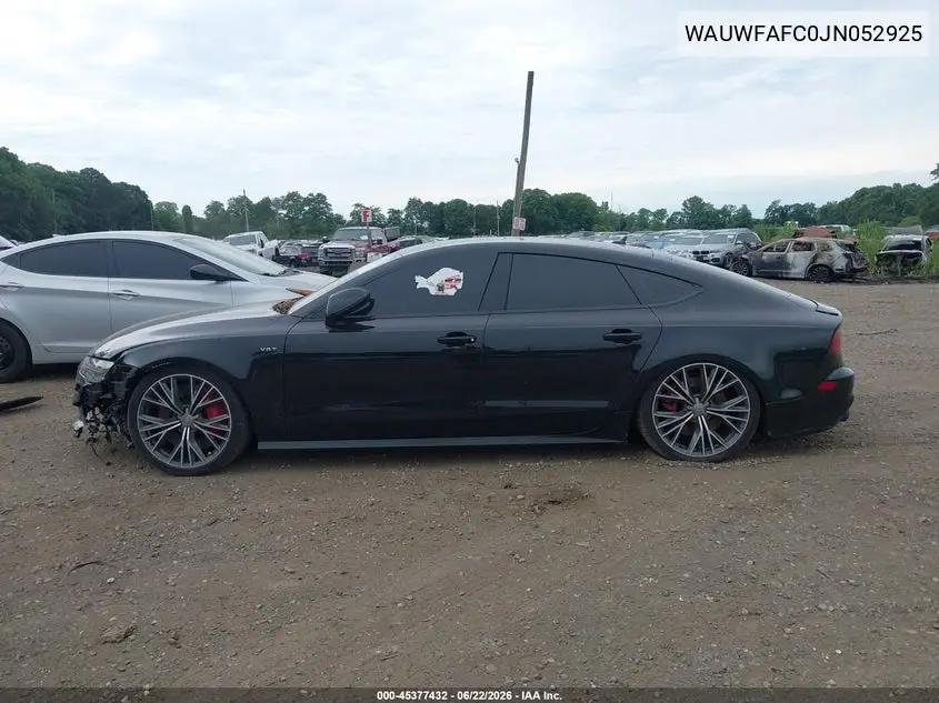 2018 Audi S7 4.0T Premium Plus VIN: WAUWFAFC0JN052925 Lot: 45377432