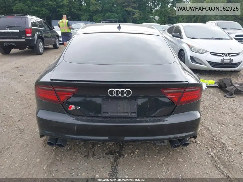 2018 Audi S7 4.0T Premium Plus VIN: WAUWFAFC0JN052925 Lot: 45377432