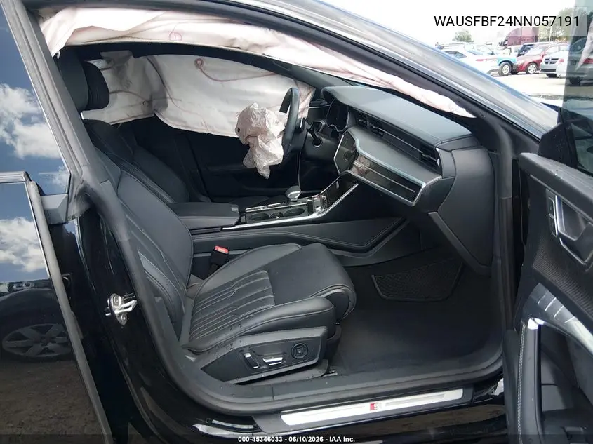 2022 Audi S7 Sportback Prestige Tfsi Quattro Tiptronic VIN: WAUSFBF24NN057191 Lot: 45346033