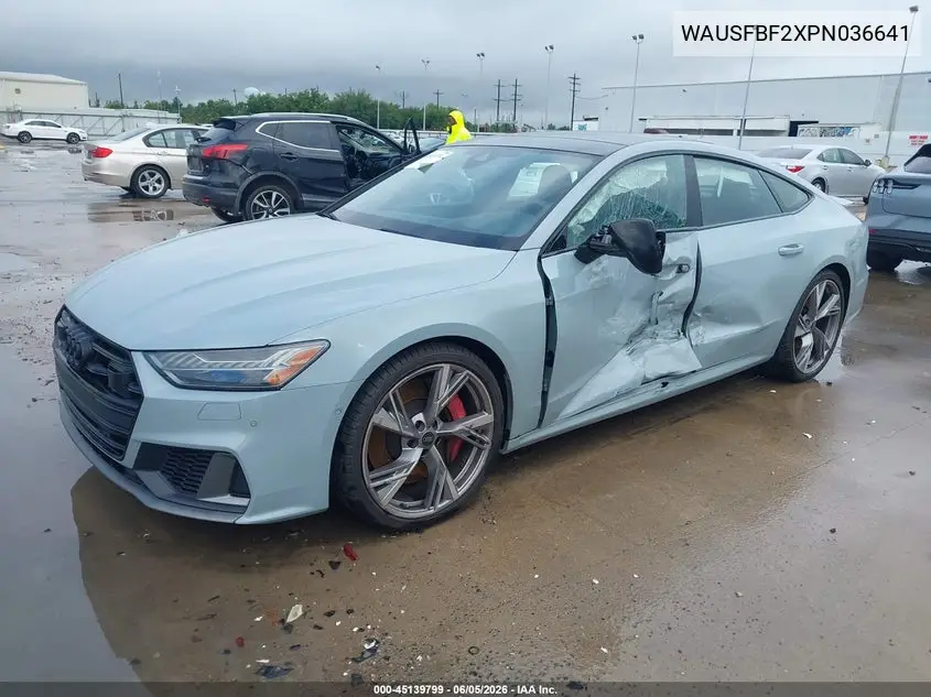2023 Audi S7 Sportback Prestige Tfsi Quattro Tiptronic VIN: WAUSFBF2XPN036641 Lot: 45139799