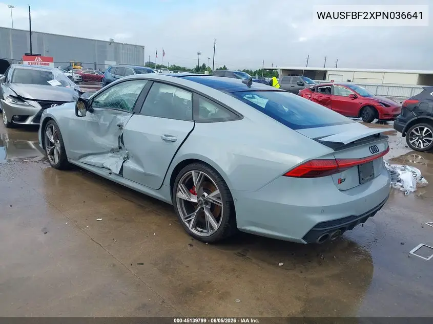 2023 Audi S7 Sportback Prestige Tfsi Quattro Tiptronic VIN: WAUSFBF2XPN036641 Lot: 45139799