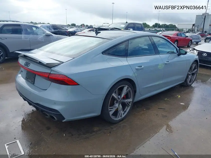 2023 Audi S7 Sportback Prestige Tfsi Quattro Tiptronic VIN: WAUSFBF2XPN036641 Lot: 45139799