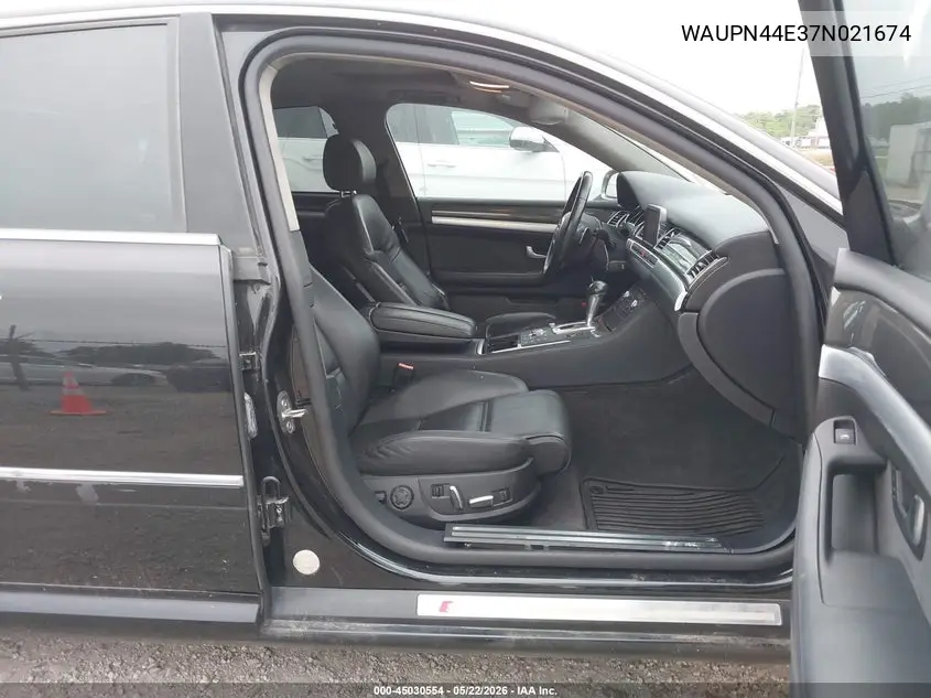 2007 Audi S8 5.2 VIN: WAUPN44E37N021674 Lot: 45030554