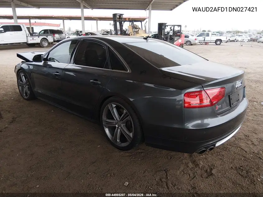 2013 Audi S8 4.0T VIN: WAUD2AFD1DN027421 Lot: 44985207
