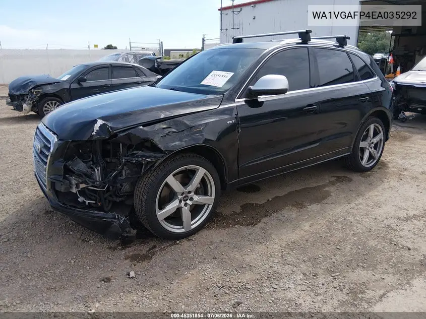 2014 Audi Sq5 3.0T Premium Plus VIN: WA1VGAFP4EA035292 Lot: 45351854