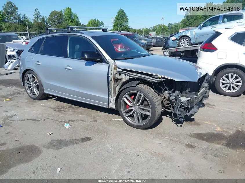 2015 Audi Sq5 3.0T Premium Plus VIN: WA1CGAFP4FA094318 Lot: 45126354