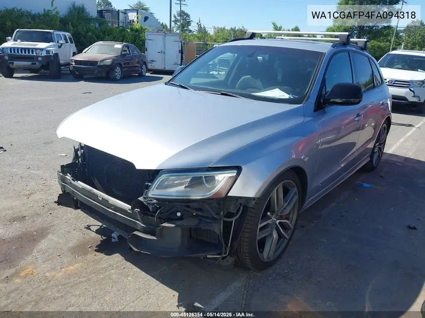 2015 Audi Sq5 3.0T Premium Plus VIN: WA1CGAFP4FA094318 Lot: 45126354