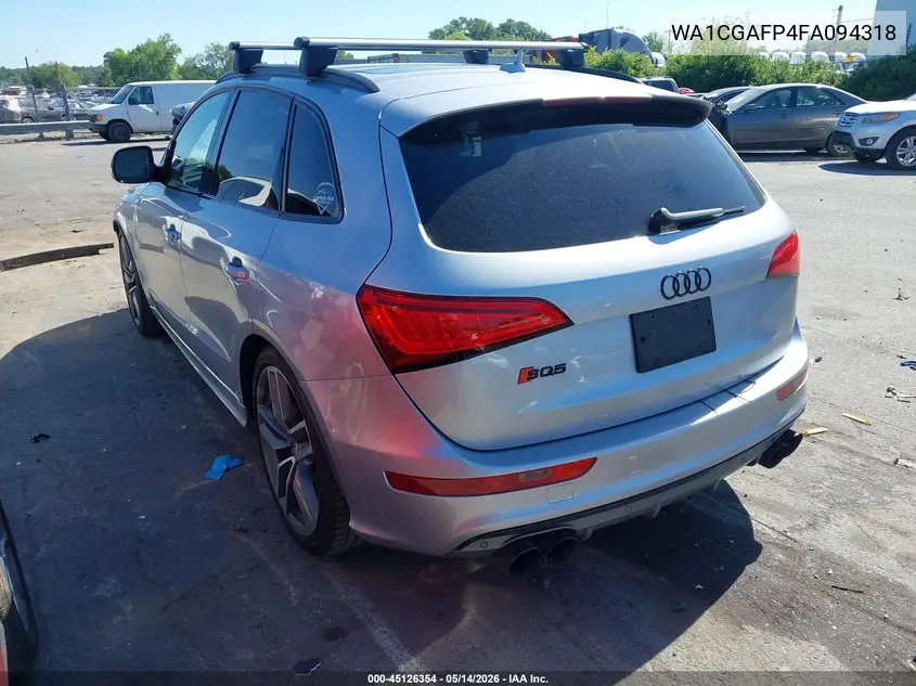 2015 Audi Sq5 3.0T Premium Plus VIN: WA1CGAFP4FA094318 Lot: 45126354