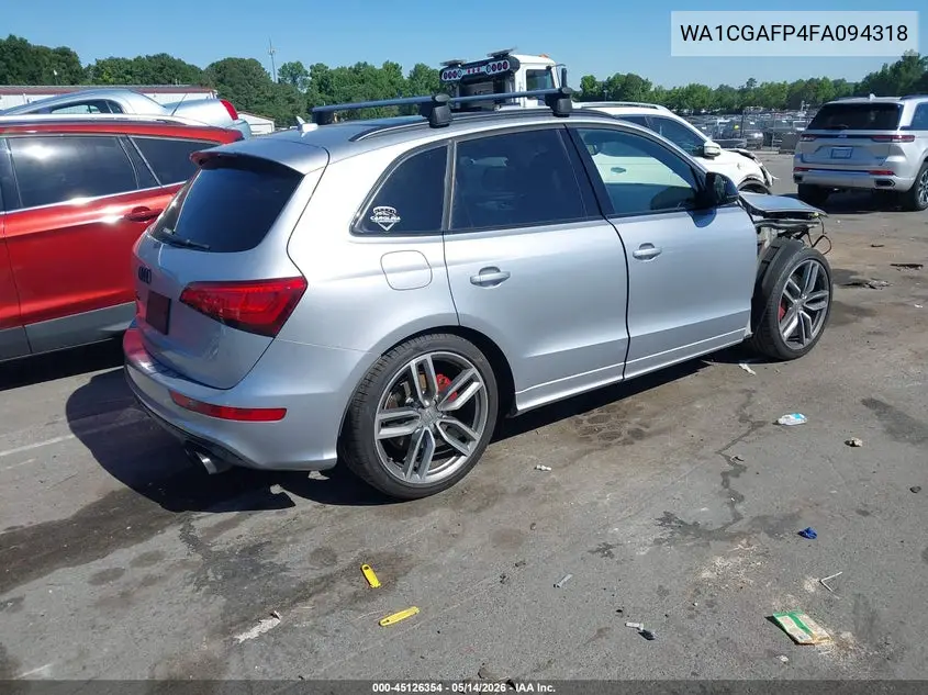 2015 Audi Sq5 3.0T Premium Plus VIN: WA1CGAFP4FA094318 Lot: 45126354